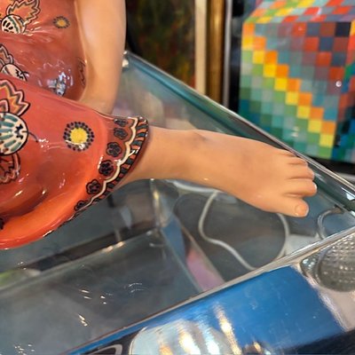 Grande scultura  “ Noa Noa “Le Bertetti Torino anni 30 . H 42 L50 prof 30