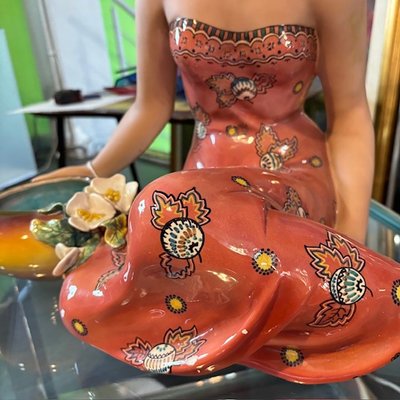 Grande scultura  “ Noa Noa “Le Bertetti Torino anni 30 . H 42 L50 prof 30