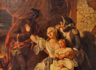 Eugène DEVERIA - Scene from the revolt of Saint Domnigue