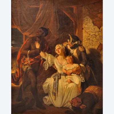 Eugène DEVERIA - Scene from the revolt of Saint Domnigue