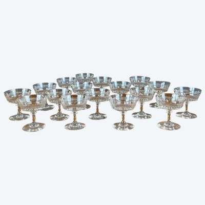 Verres En Cristal Champagne Cocktail XIXe Siècle