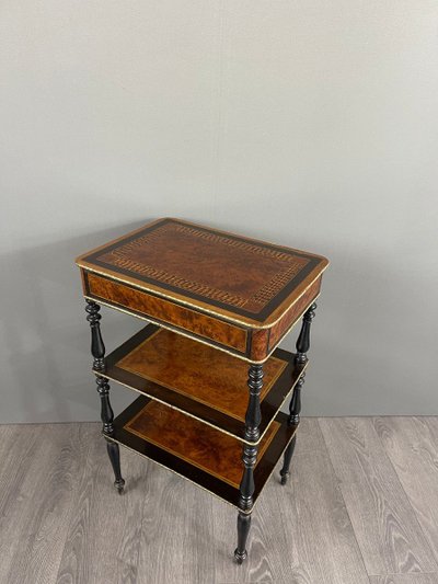 Table D’appoint Napoléon III En Bois Marqueté XIXe Siècle