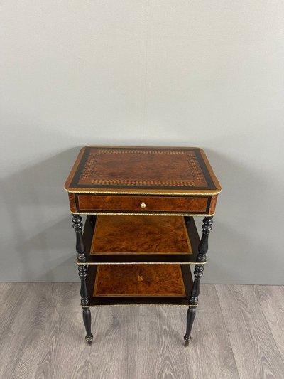 Table D’appoint Napoléon III En Bois Marqueté XIXe Siècle