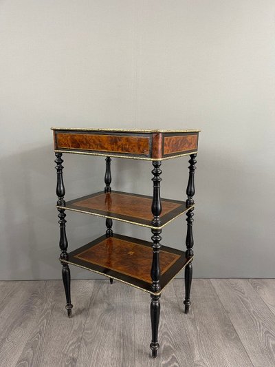 Table D’appoint Napoléon III En Bois Marqueté XIXe Siècle