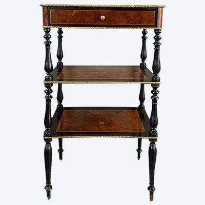 Table D’appoint Napoléon III En Bois Marqueté XIXe Siècle