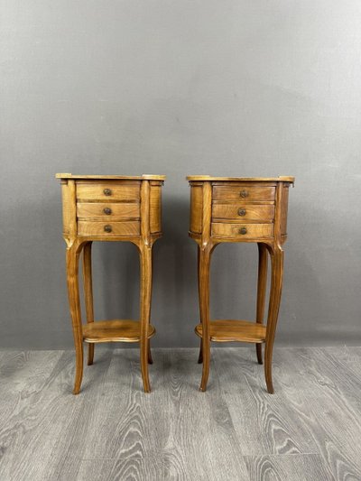 Paire De Chevets Tables De Nuit XXe Siècle