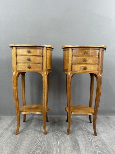 Paire De Chevets Tables De Nuit XXe Siècle