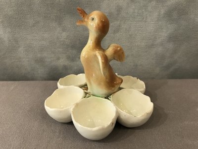19th century earthenware egg holder