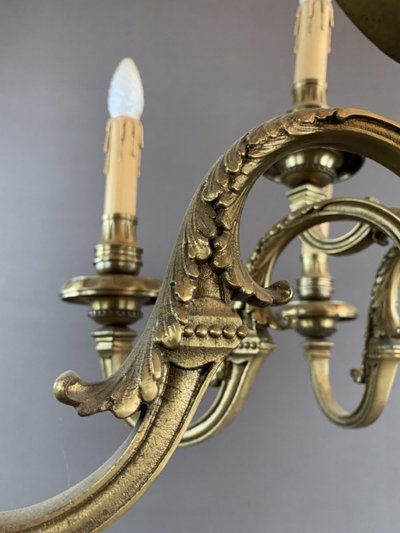 Lampadario in bronzo inizio XX secolo