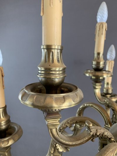 Lampadario in bronzo inizio XX secolo