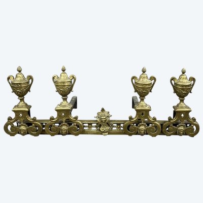 Exceptional Bronze Chenets Louis XVI Style XIXth Century