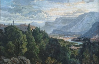 Bonaventure LAURENS - Vue de Grenoble depuis le chemin  vers la Grand Chatreuse