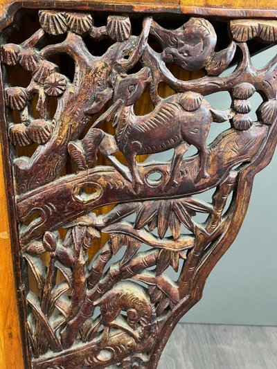 Buffet Console Japonaise Ancienne En Pin XXe Siècle