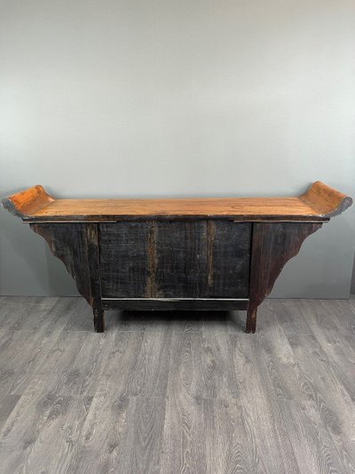 Buffet Console Japonaise Ancienne En Pin XXe Siècle