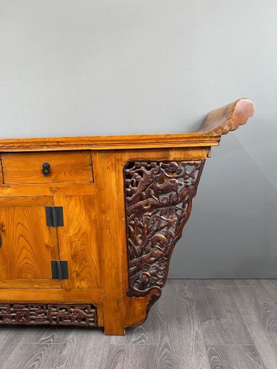 Buffet Console Japonaise Ancienne En Pin XXe Siècle