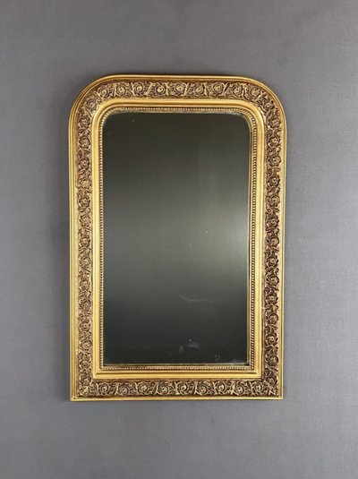 Specchio in legno intagliato e dorato, stile Luigi Filippo, XIX secolo