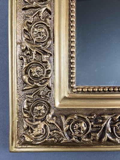 Specchio in legno intagliato e dorato, stile Luigi Filippo, XIX secolo