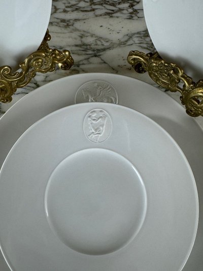Service Plat Et Assiettes à Dessert En Porcelaine Kmp Berlin, 20th Century