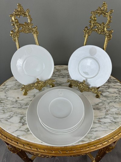 Service Plat Et Assiettes à Dessert En Porcelaine Kmp Berlin, 20th Century