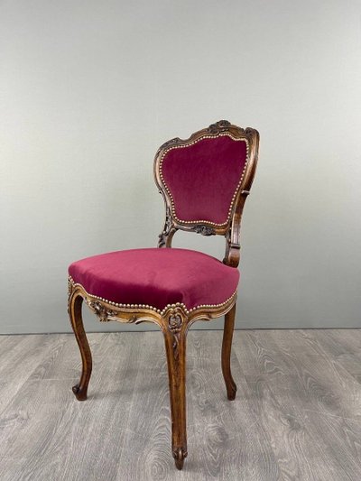Louis XV Style Chair And Footrest Set, 19th Century