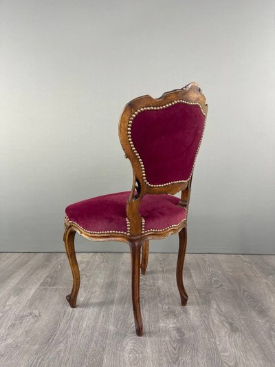 Louis XV Style Chair And Footrest Set, 19th Century