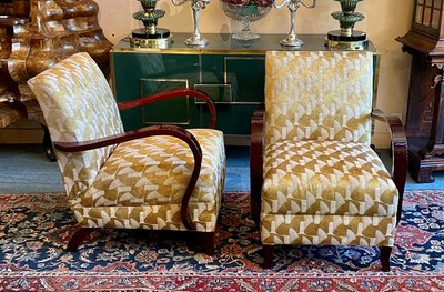 Pair of Mid-Century Armchairs, 20th Century