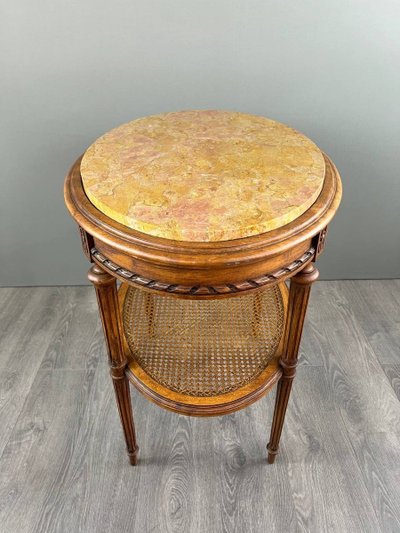 Louis XVI Side Table, Pedestal Table, Late 19th Century