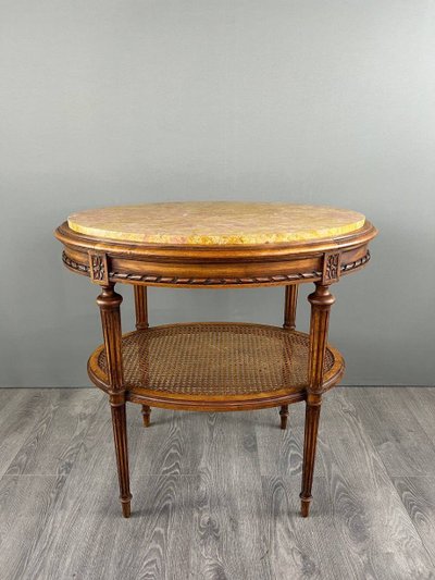 Louis XVI Side Table, Pedestal Table, Late 19th Century