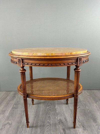 Louis XVI Side Table, Pedestal Table, Late 19th Century