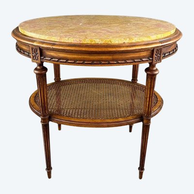 Louis XVI Side Table, Pedestal Table, Late 19th Century