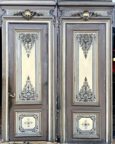 Coppia di porte con cornici Napoleone III 