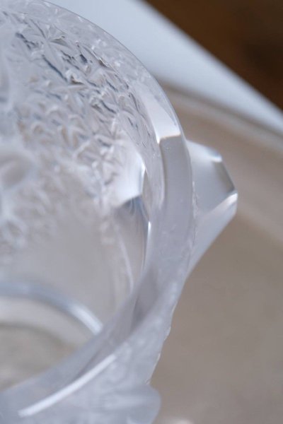Lalique Crystal Champagne Bucket “Ganymede” Vase, 20th Century