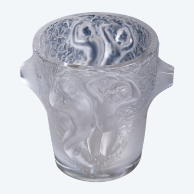 Lalique Crystal Champagne Bucket “Ganymede” Vase, 20th Century