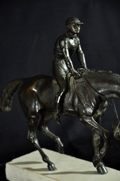 Bronze Jockey à cheval attribué à Isidore Jules Bonheur circa 1880