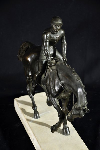 Bronze Jockey à cheval attribué à Isidore Jules Bonheur circa 1880
