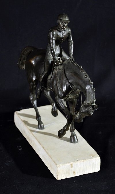 Bronze Jockey à cheval attribué à Isidore Jules Bonheur circa 1880
