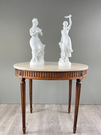 Paire De Sculptures En Biscuit, Signées G. Lévy (1820-1899), XIXe Siècle