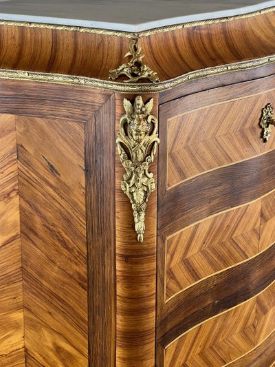 Secrétaire à Abattant En Marqueterie, Style Louis XV, XIXe Siècle