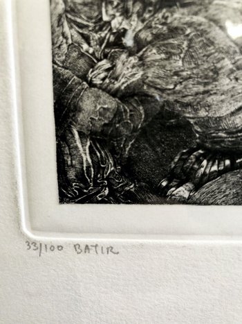Etching with the Burin Bâtir Numbered, Dated 1989 and Signed Philippe Mohlitz (1941 - 2019)