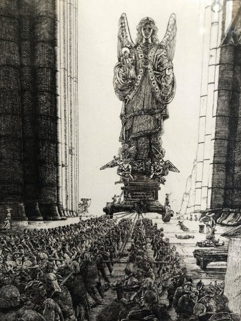 Etching with the Burin Bâtir Numbered, Dated 1989 and Signed Philippe Mohlitz (1941 - 2019)