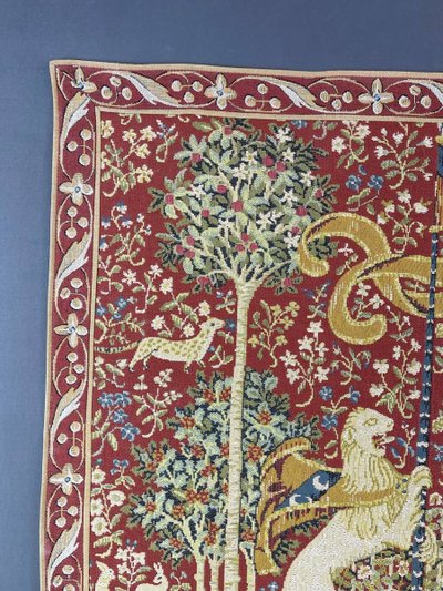 Tapestry "The Lady and the Unicorn" Medieval Style, 20th Century