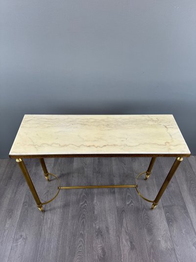 20th Century Gilt Brass and Marble Console Table