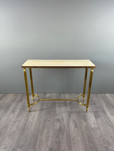 20th Century Gilt Brass and Marble Console Table