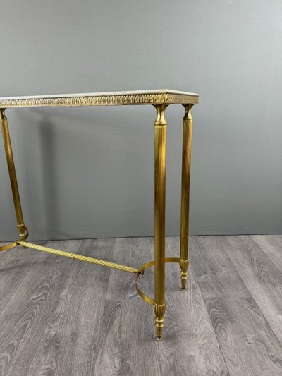 20th Century Gilt Brass and Marble Console Table