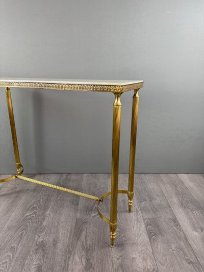 20th Century Gilt Brass and Marble Console Table