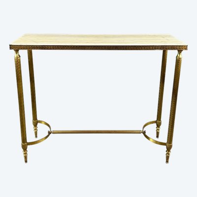 20th Century Gilt Brass and Marble Console Table
