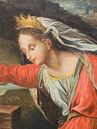 Italienische Schule 17. Jahrhundert - Geburt Christi - Öl auf Leinwand