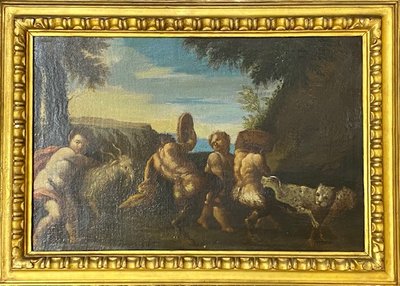 Pair of mythological scenes "The Procession of BACCHUS" - Circle of Domenico PIOLA (1627-1703)