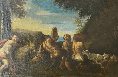 Pair of mythological scenes "The Procession of BACCHUS" - Circle of Domenico PIOLA (1627-1703)