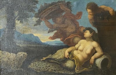 Pair of mythological scenes "The Procession of BACCHUS" - Circle of Domenico PIOLA (1627-1703)